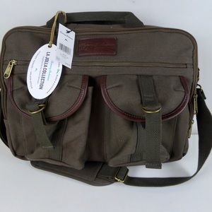 Tommy Bahama La Jolla Briefcase Canvas w/ Leather